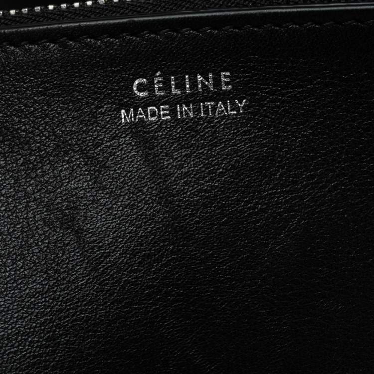 Pre Owned Celine Black Leather Grommet Cabas Tote