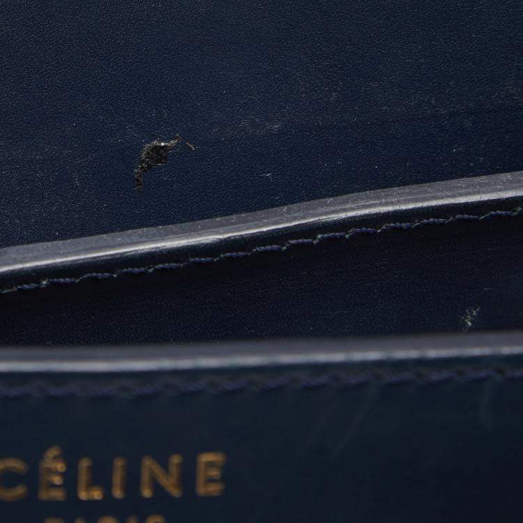 Pre Owned Celine Tricolor Leather and Nubuck Leather Mini Luggage Tote