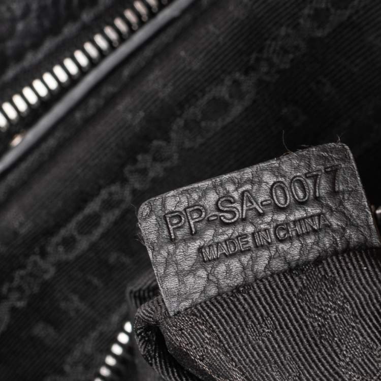 Pre Owned Celine Black Leather Medium Bittersweet Hobo