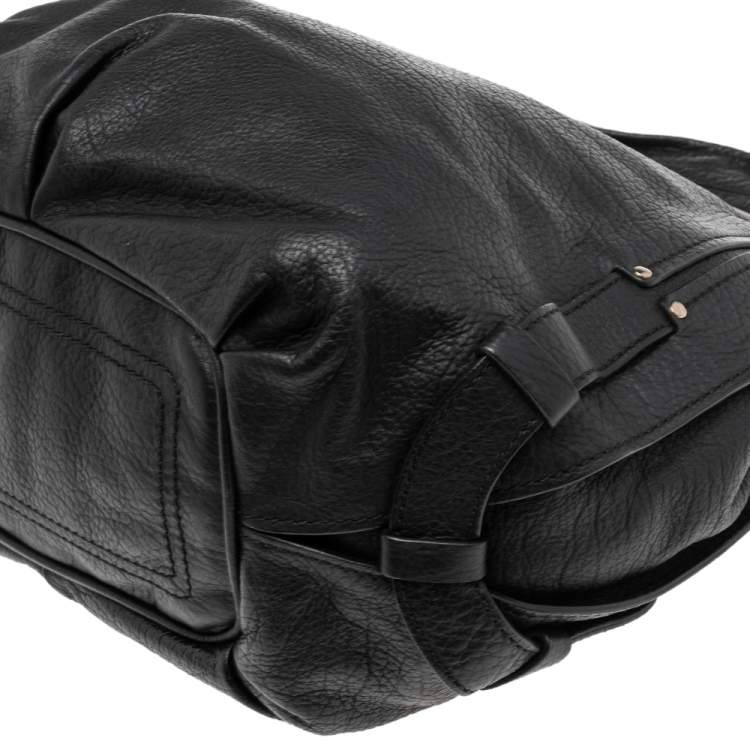 Pre Owned Celine Black Leather Medium Bittersweet Hobo