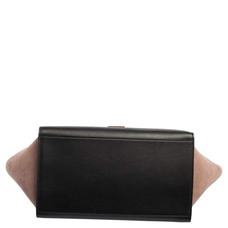 Pre Owned Celine Tri Color Leather Medium Trapeze Bag