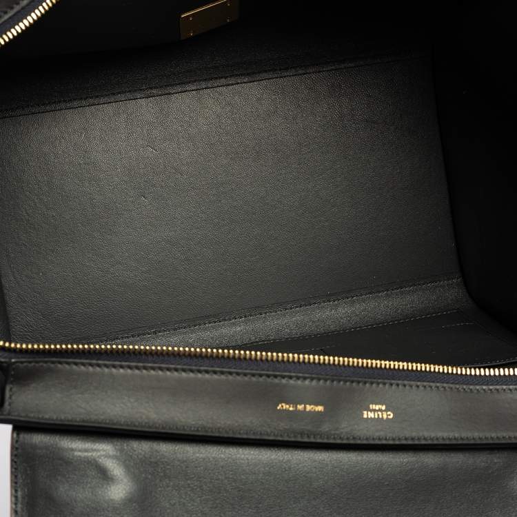 Pre Owned Celine Tri Color Leather Medium Trapeze Bag