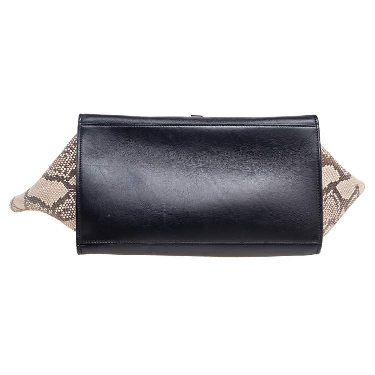 مملوكة مسبقًا Celine Tricolor Python and Leather Medium Trapeze Bag