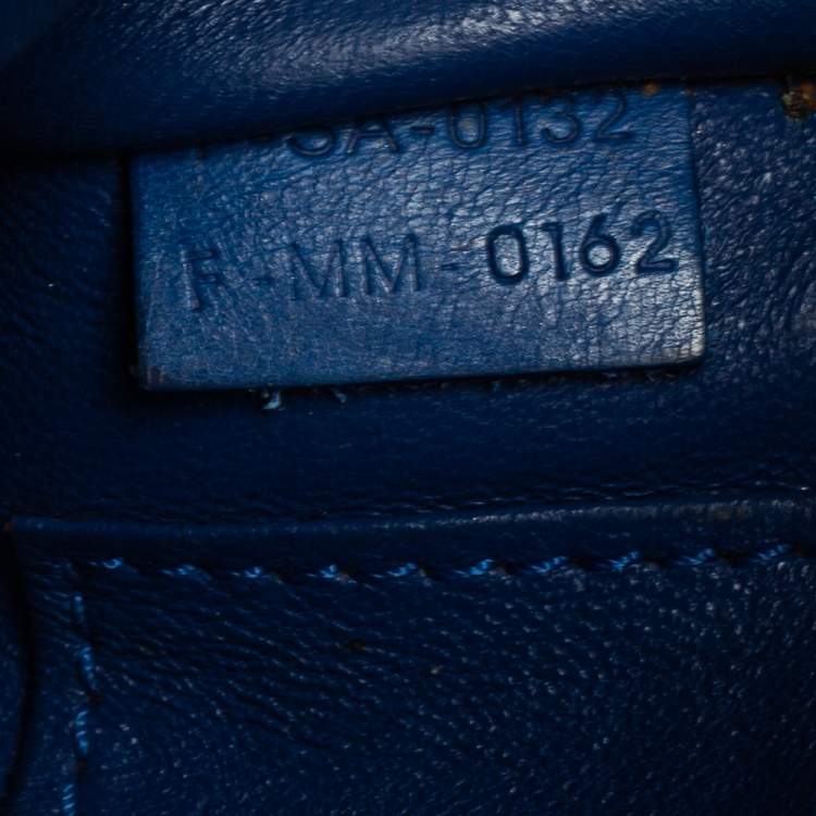 Pre Owned Celine Blue Leather Nano Luggage Tote