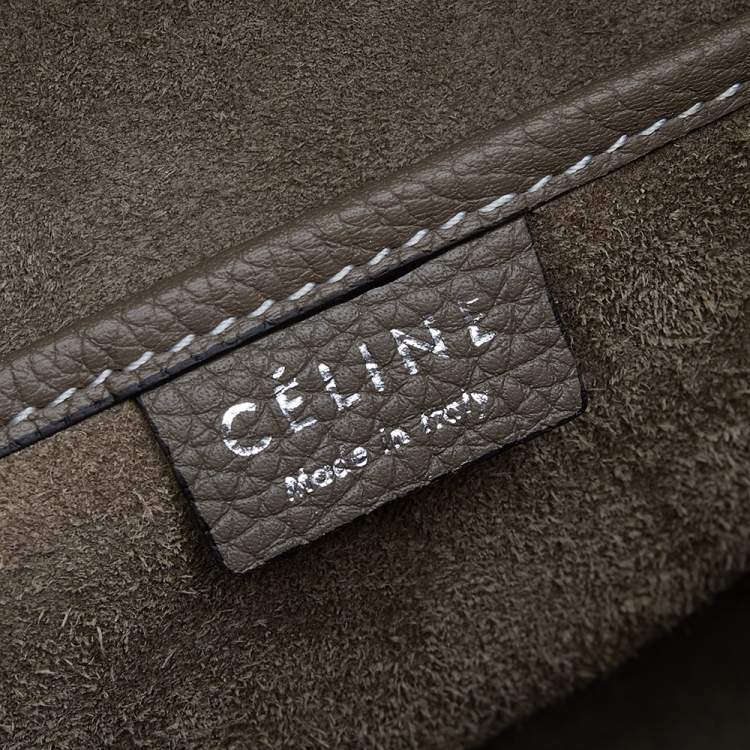 Pre Owned Céline Grey Leather Nano Luggage Tote