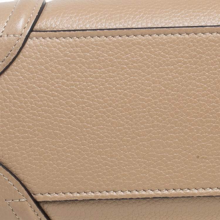 Pre Owned Céline Beige Leather Nano Luggage Tote
