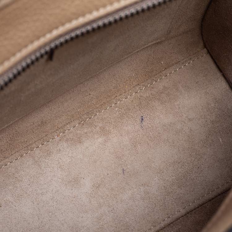Pre Owned Céline Beige Leather Nano Luggage Tote