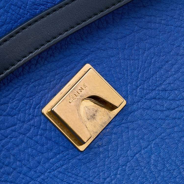 Pre Owned Celine Tri Color Leather Mini Belt Top Handle Bag