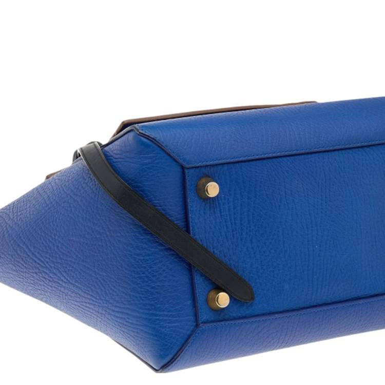 Pre Owned Celine Tri Color Leather Mini Belt Top Handle Bag