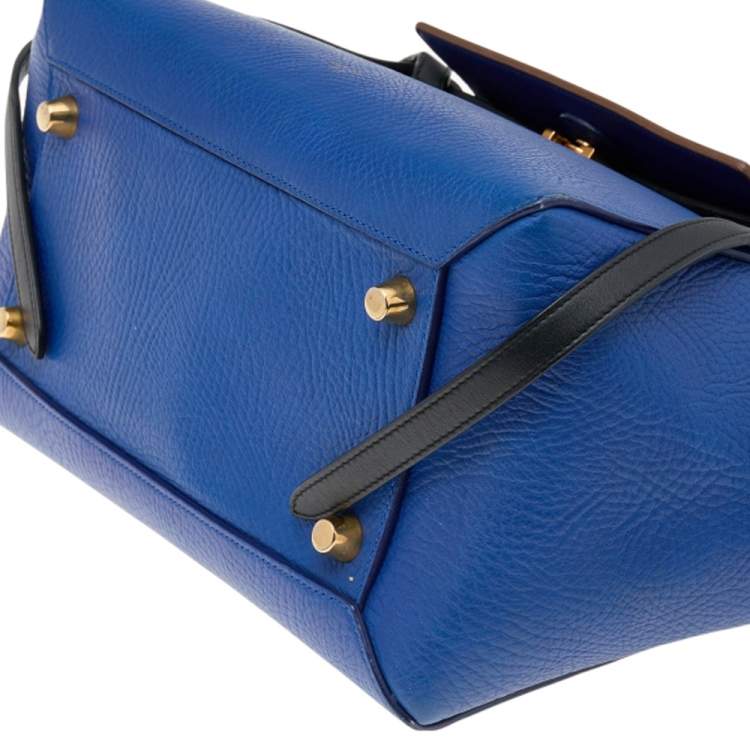 Pre Owned Celine Tri Color Leather Mini Belt Top Handle Bag