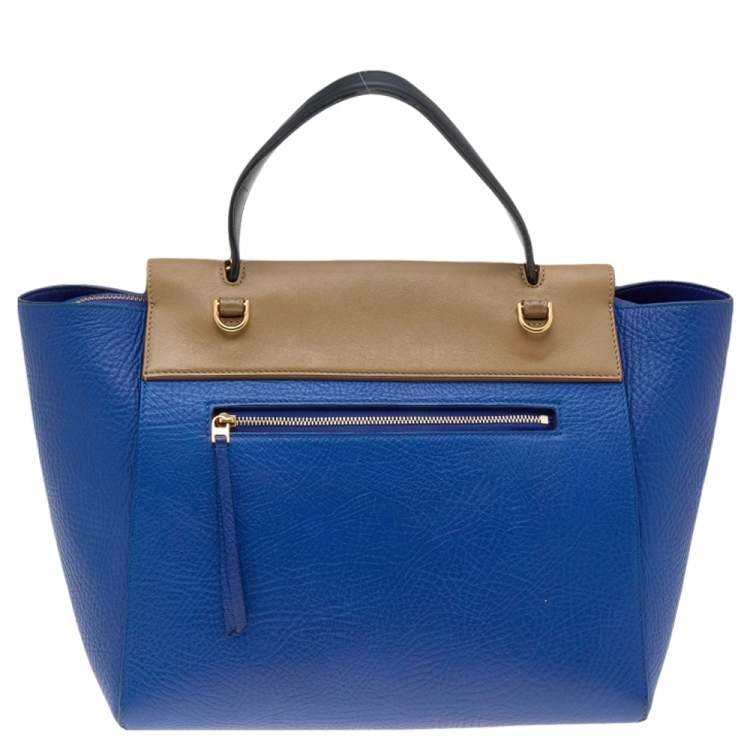 Pre Owned Celine Tri Color Leather Mini Belt Top Handle Bag