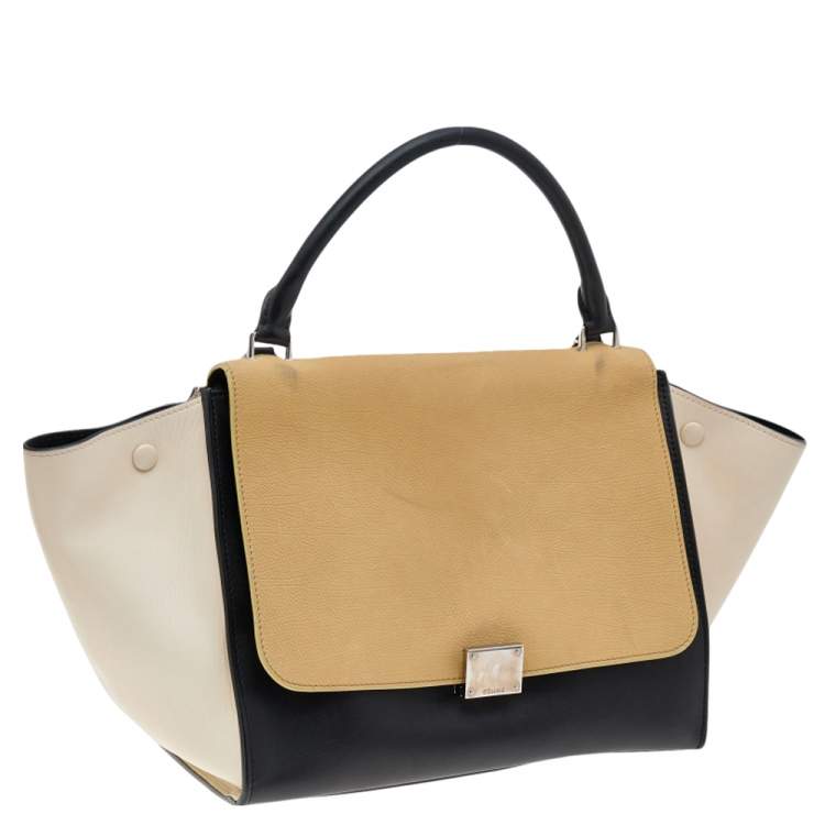 مملوكة مسبقًا Celine Tri Color Leather Medium Trapeze Bag