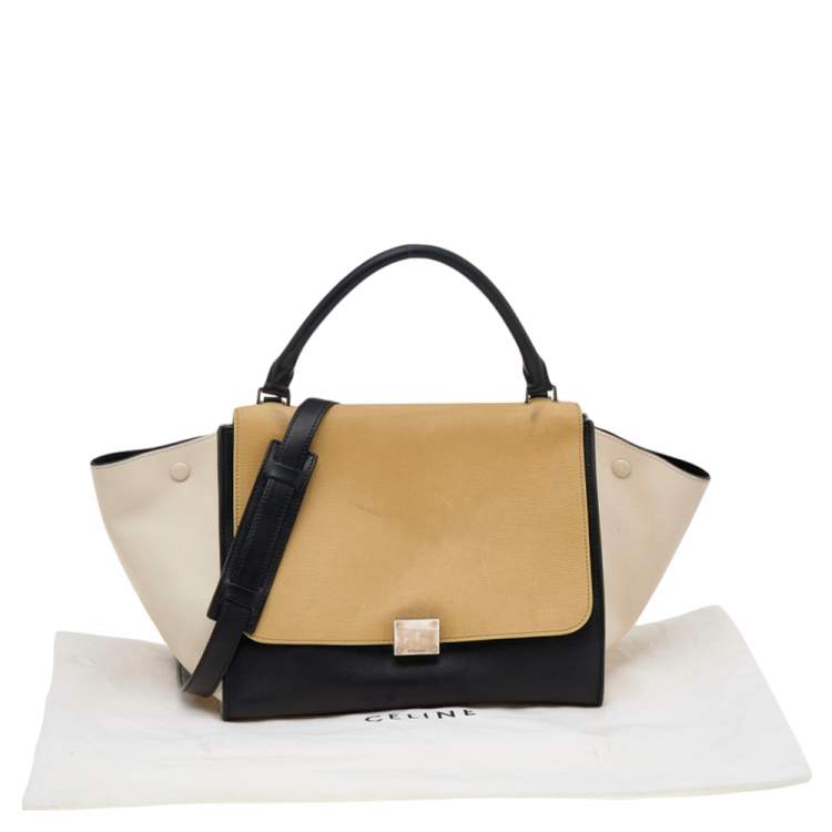 مملوكة مسبقًا Celine Tri Color Leather Medium Trapeze Bag