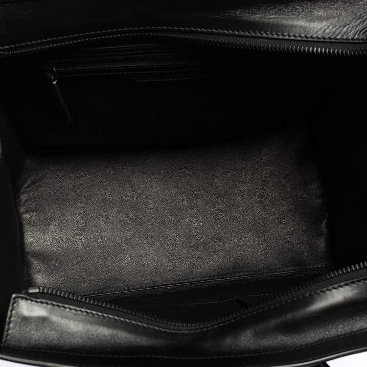Pre Owned Celine Multicolor Woven Leather Medium Phantom Luggage Tote