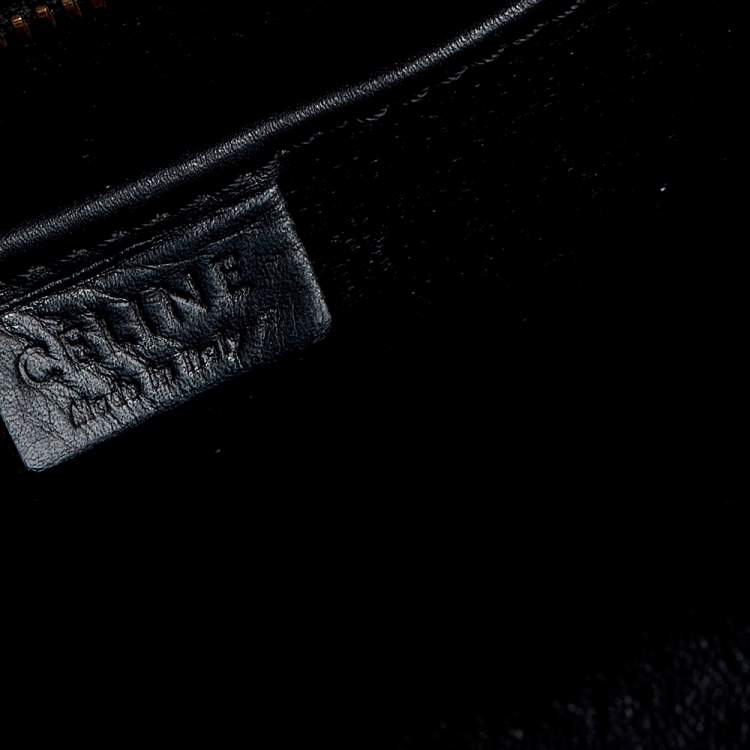 Pre Owned Celine Tricolor Canvas, Leather, and Suede Nano Luggage Tote