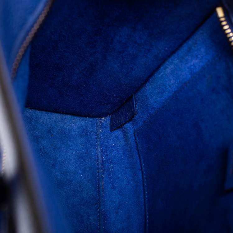 Pre Owned Celine Blue Leather Nano Luggage Tote