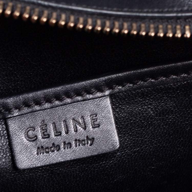 Pre Owned Celine Tricolor Leather and Nubuck Nano Luggage Tote