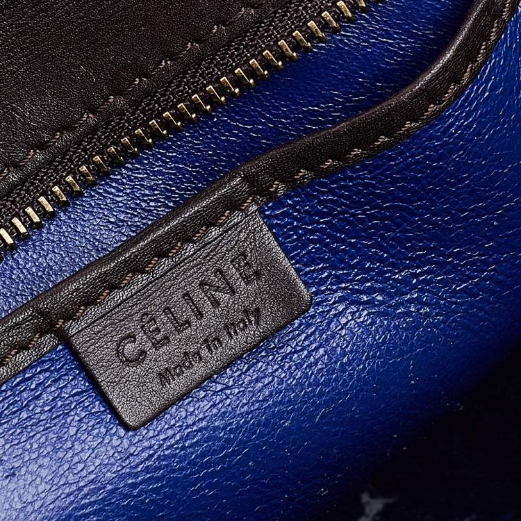 Pre Owned Céline Tri Color Leather Nano Luggage Tote