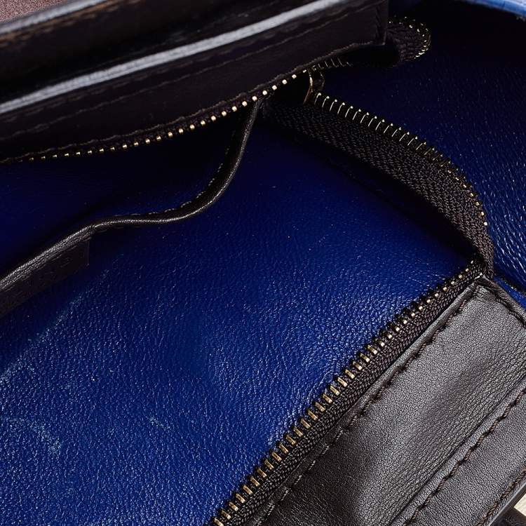 Pre Owned Céline Tri Color Leather Nano Luggage Tote