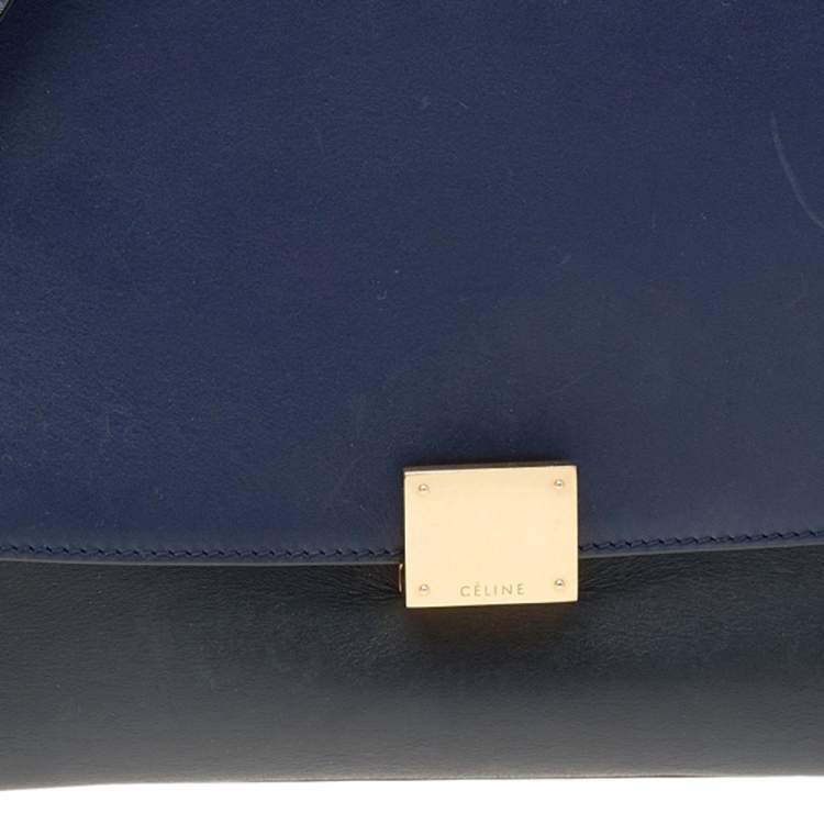 مملوكة مسبقًا Celine Tri Color Leather Medium Trapeze Top Handle Bag