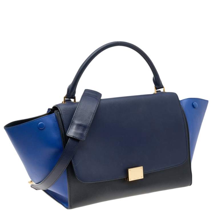 مملوكة مسبقًا Celine Tri Color Leather Medium Trapeze Top Handle Bag
