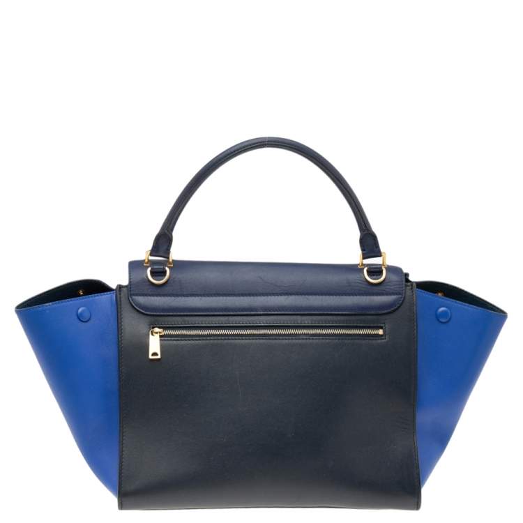 مملوكة مسبقًا Celine Tri Color Leather Medium Trapeze Top Handle Bag