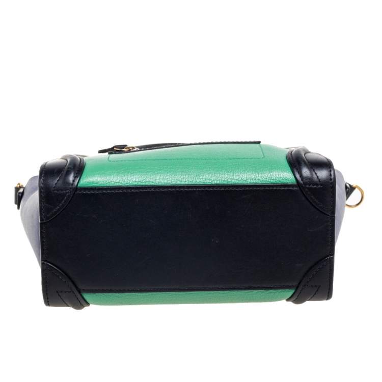 Pre Owned Céline Mulicolor Leather Nano Luggage Tote