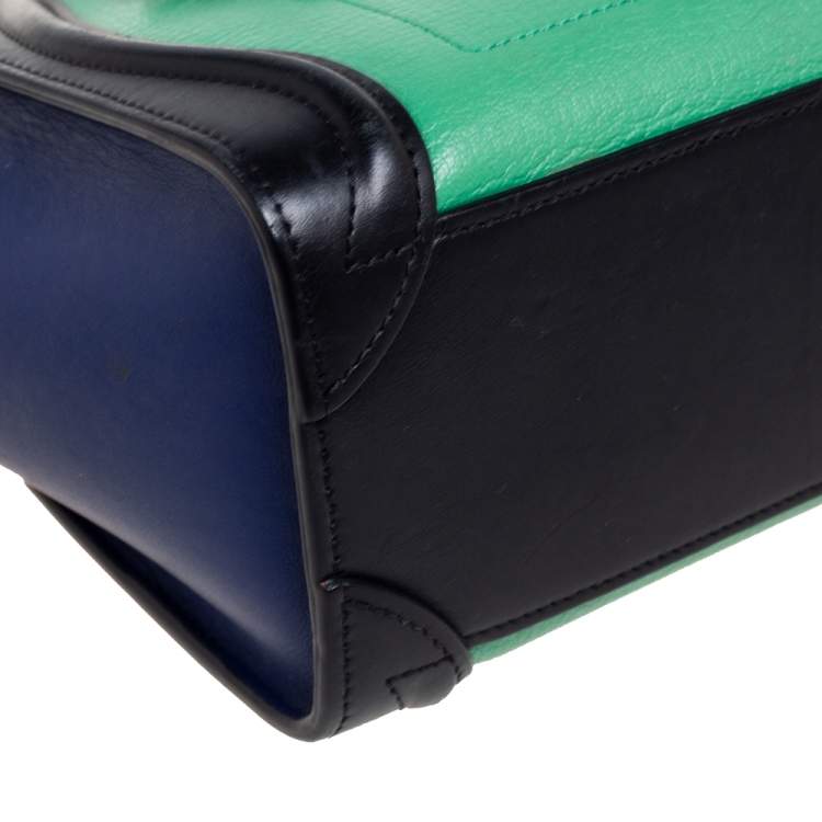 Pre Owned Céline Mulicolor Leather Nano Luggage Tote