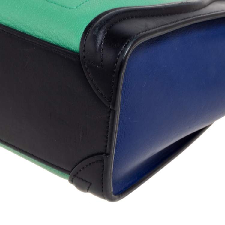 Pre Owned Céline Mulicolor Leather Nano Luggage Tote