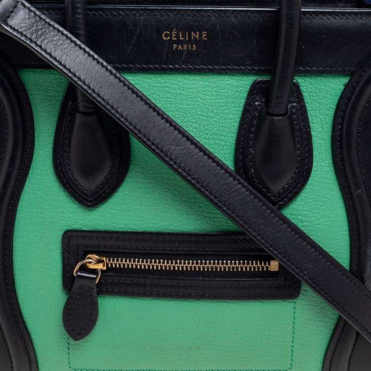 Pre Owned Céline Mulicolor Leather Nano Luggage Tote
