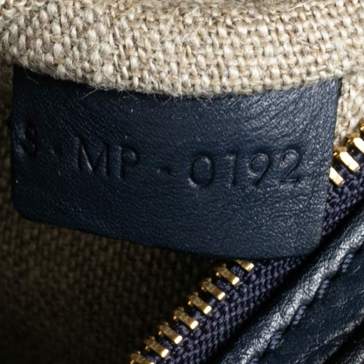 Pre Owned Celine Tricolor Leather and Canvas Medium Trapeze Top Handle Bag