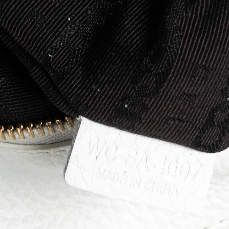 Pre Owned Celine White Leather Large Bittersweet Hobo