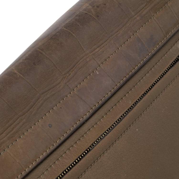 Pre Owned Celine Tri Color Leather and Suede Medium Trapeze Top Handle Bag