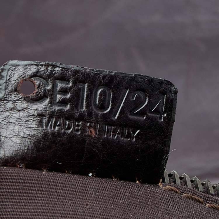 Pre Owned Celine Brown Leather Vintage Buckle Satchel