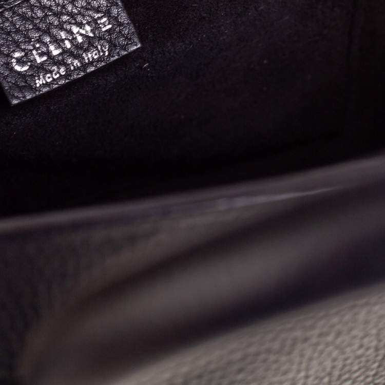 Pre Owned Céline Black Leather Nano Luggage Tote