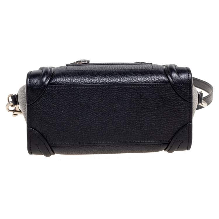 Pre Owned Céline Black Leather Nano Luggage Tote