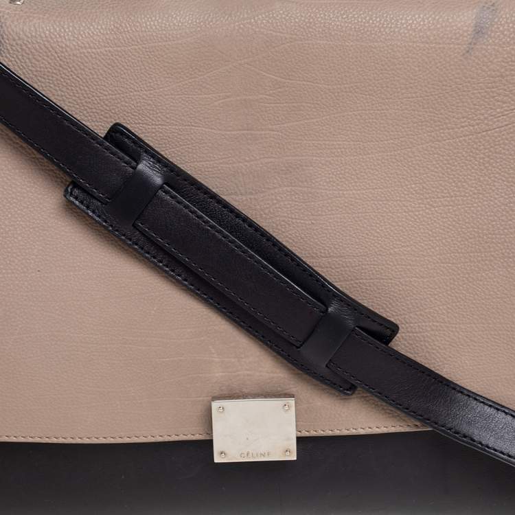 Pre Owned Celine Tri Color Leather Medium Trapeze Bag