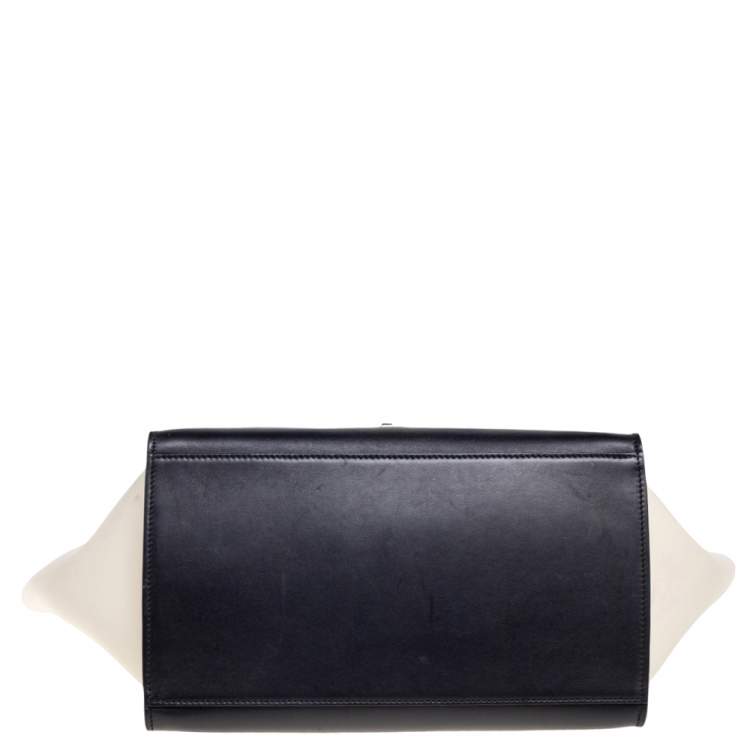 Pre Owned Celine Tri Color Leather Medium Trapeze Bag