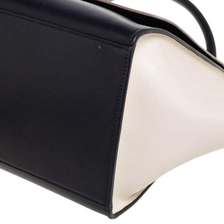 Pre Owned Celine Tri Color Leather Medium Trapeze Bag