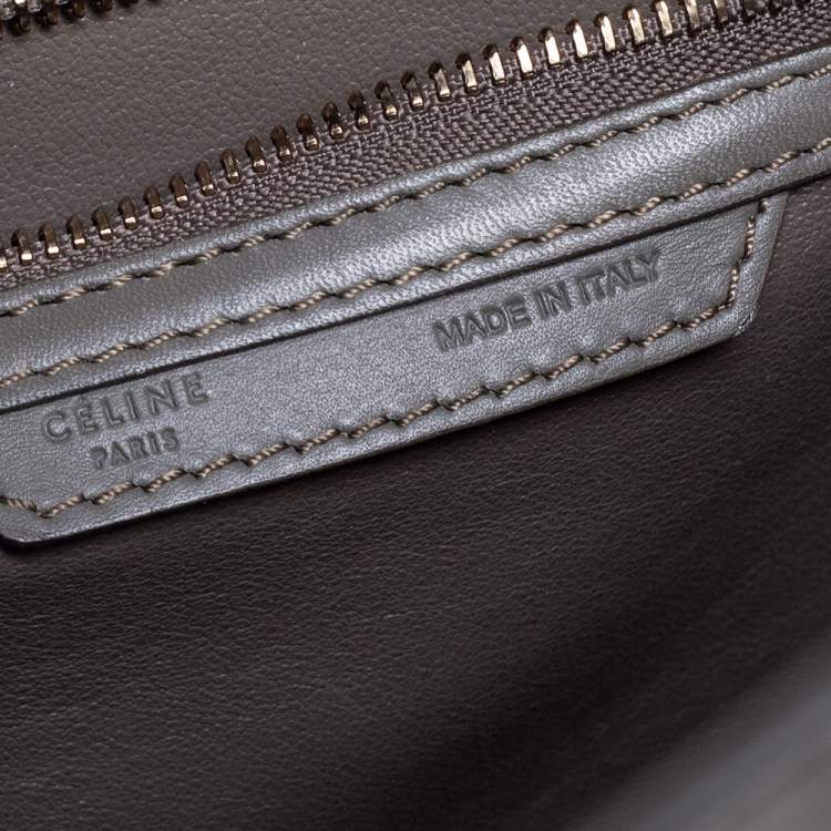 Pre Owned Celine Tri Color Python and Leather Micro Luggage Tote