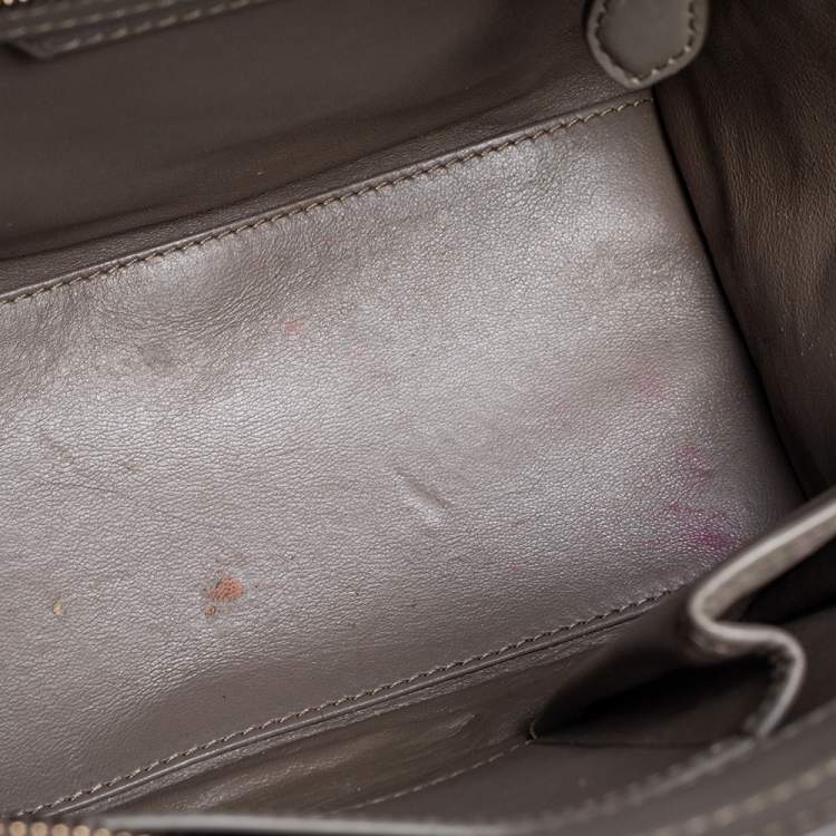 Pre Owned Celine Tri Color Python and Leather Micro Luggage Tote