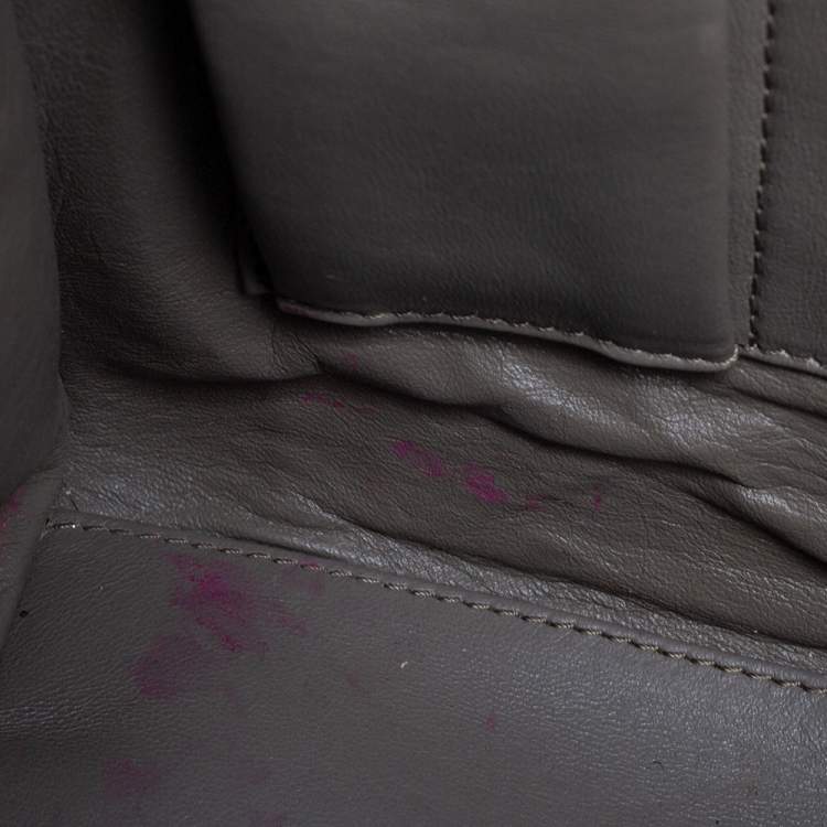 Pre Owned Celine Tri Color Python and Leather Micro Luggage Tote