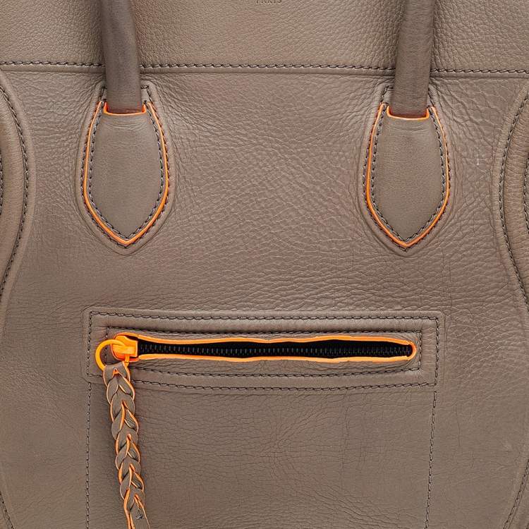 Pre Owned Celine Grey Leather Large Phantom Luggage Tote