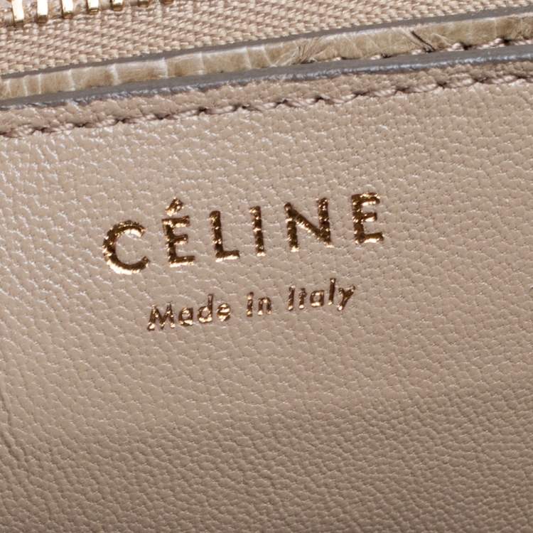 Pre Owned Celine Grey Python Medium Classic Box Shoulder Bag