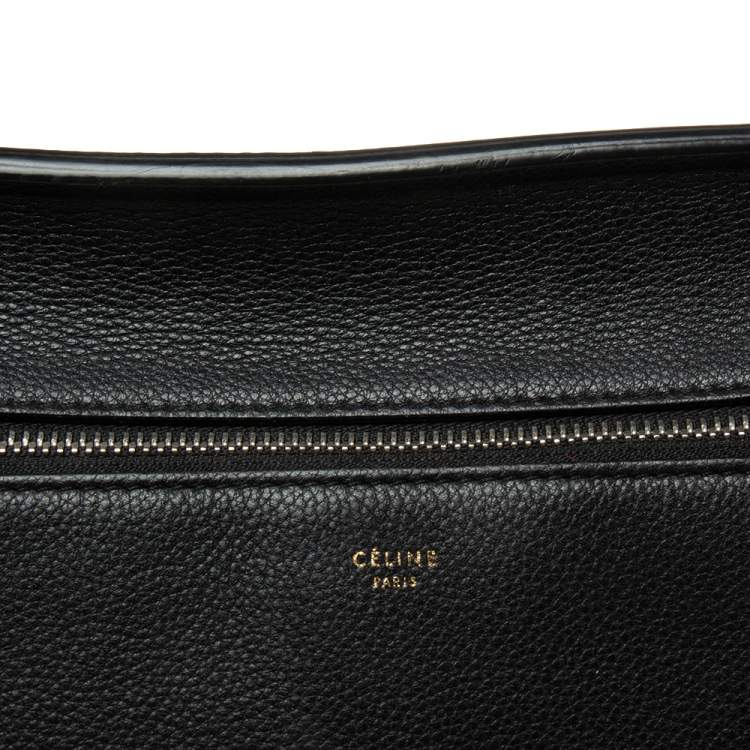 Pre Owned Celine Black Leather Medium Edge Top Handle Bag