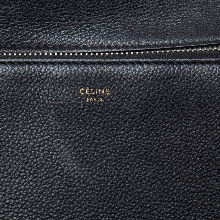 Pre Owned Celine Black Leather Medium Edge Top Handle Bag