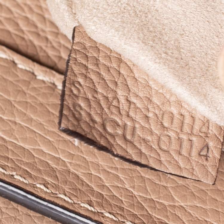 Pre Owned Celine Beige Leather Mini Luggage Tote 