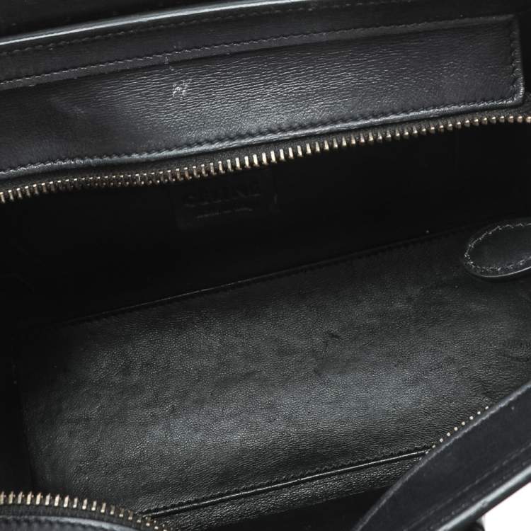 Pre Owned Céline Tri Color Leather Nano Luggage Tote