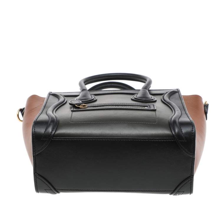 Pre Owned Céline Tri Color Leather Nano Luggage Tote