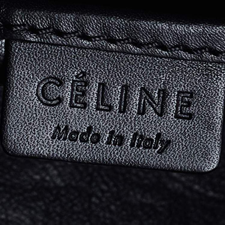 Pre Owned Celine Tricolor Calf Hair and Leather Nano Luggage Tote